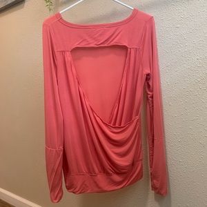 Prana Open Back Long Sleeve Yoga Shirt
